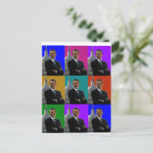 バラク・オバマ・ポパート。Tシャツ&ギフト ポストカード (スタンド正面)