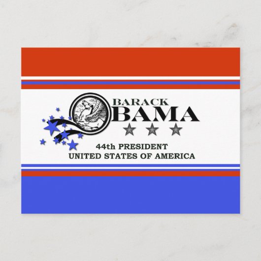バラク・オバマ 44代大統領 ポストカード (正面)