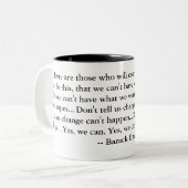 バラク・オバマ – 「Yesできる」スピーチ#2 ツートーンマグカップ (正面左)