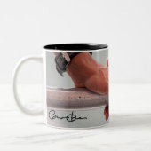 バラク・ミケーレ・オバマの手 ツートーンマグカップ (左)