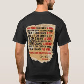 バラクOBAMA-ONEの声のTシャツB Tシャツ (裏面)