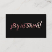 バラグラデーション金ゴールドストライプ「引っ越しました」カード 名刺 (裏面)