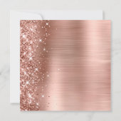 バラグラデーション金ゴールドホイル離れグリッター60誕生日 招待状 (裏面)