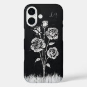 バラグランジ白黒モノグラム名前をカスタムする Case-Mate iPhoneケース (裏面)