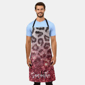 バラグリッターとLeopard Print エプロン (着用した状態)