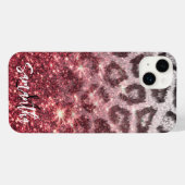 バラグリッターとLeopard Print iPhoneケース (裏面横)