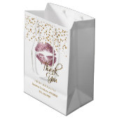 バラグリッターの口紅オンホワイト – ありがとう ミディアムペーパーバッグ (裏面アングル)
