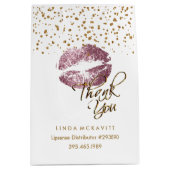 バラグリッターの口紅オンホワイト – ありがとう ミディアムペーパーバッグ (正面)