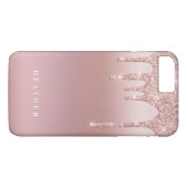 バラグリッターグラデーションピンク赤面名 Case-Mate iPhoneケース (裏面(横))