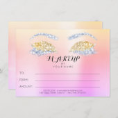 バラグリッターグラデーションメイク美しい証明書贈与 (正面/裏面)