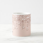 バラグリッタードリップスクリスタルパウダーピンクガーリー名 コーヒーマグカップ (中央)