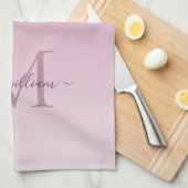 バラグリッタードリップスパーソナライズされたモノグラムと名前 キッチンタオル (四つ折り)