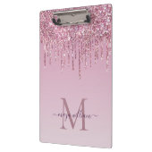 バラグリッタードリップスパーソナライズされたモノグラムと名前 クリップボード (左)