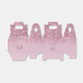 バラグリッタードリップスパーソナライズされたモノグラムと名前 フェイバーボックス (折り畳みなし)