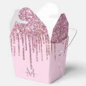 バラグリッタードリップスパーソナライズされたモノグラムと名前 フェイバーボックス (オープン)