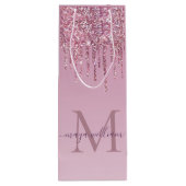 バラグリッタードリップスパーソナライズされたモノグラムと名前 ワインギフトバッグ (裏面)