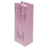 バラグリッタードリップスパーソナライズされたモノグラムと名前 ワインギフトバッグ (正面アングル)