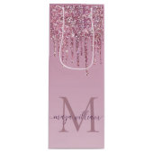 バラグリッタードリップスパーソナライズされたモノグラムと名前 ワインギフトバッグ (正面)