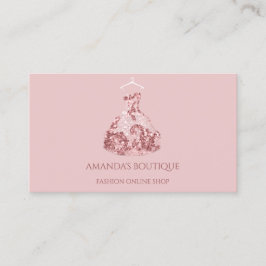 バラグリッタードレスロゴファッションイベントスタイルリストピンク 名刺