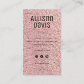 バラグリッターモダンミニマルシンプルリスト 名刺 (裏面)