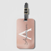 バラグリッターモノグラム名 ラゲッジタグ (正面縦)