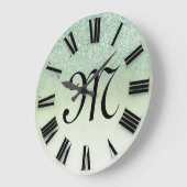 バラグリッターローマ数字 ラージ壁時計 (傾斜)