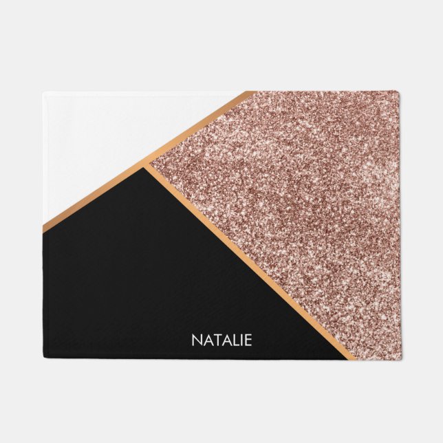 バラグリッター幾何学 ドアマット (正面)