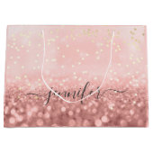 バラグリッター結婚のブライダル金ゴールド紙吹雪Large G ラージペーパーバッグ (正面)