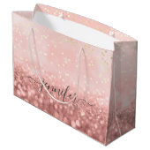 バラグリッター結婚のブライダル金ゴールド紙吹雪Large G ラージペーパーバッグ (裏面アングル)