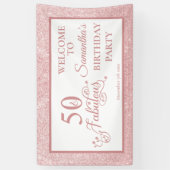 バラグリッター50歳の誕生日パーティー50素晴らしい 横断幕 (縦)