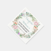 バラグリーンリー60th結婚ダイヤモンド記念日 スタンダードカクテルナプキン (角)