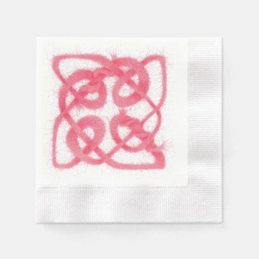 バラケルト結び目模様コーインドカクテル紙ナプキンス 縁ありカクテルナプキン (正面)