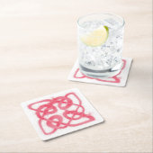 バラケルト結び目模様スクエア紙コースター スクエアペーパーコースター (インサイチュ)