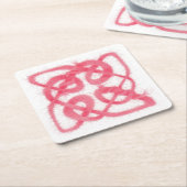 バラケルト結び目模様スクエア紙コースター スクエアペーパーコースター (アングル)