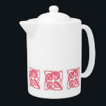 バラケルト結び目模様磁器ポット<br><div class="desc">このバラケルト結び目模様磁器ティーポット上のデザインは、ケルト結び目模様に巻き付けられたソフトなファジーバラピンクウールロービングヤーンのオリジナル色鉛筆スケッチである。*マッチング商品は私のショップのケルト結び目模様カテゴリで利用可能。**このデザインもしを別のタイプ、形状、サイズに移したい場合は、まず私の店を調べてもし、私が既に完了しているのを見て下さい。なぜなら私はデザインを正しく合わせるために間違えて救、それは迷惑を掛けるから。時にはデザインは正常に転送し、時には転送しない。ちょっと聞いてくれ。要もし否救済は伝言を頼む。</div>