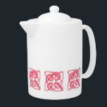 バラケルト結び目模様磁器ポット<br><div class="desc">このバラケルト結び目模様磁器ティーポット上のデザインは、ケルト結び目模様に巻き付けられたソフトなファジーバラピンクウールロービングヤーンのオリジナル色鉛筆スケッチである。*マッチング商品は私のショップのケルト結び目模様カテゴリで利用可能。**このデザインもしを別のタイプ、形状、サイズに移したい場合は、まず私の店を調べてもし、私が既に完了しているのを見て下さい。なぜなら私はデザインを正しく合わせるために間違えて救、それは迷惑を掛けるから。時にはデザインは正常に転送し、時には転送しない。ちょっと聞いてくれ。要もし否救済は伝言を頼む。</div>