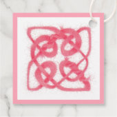 バラケルト結び目模様2"スクエアヤーンラベル フェイバータグ (裏面)