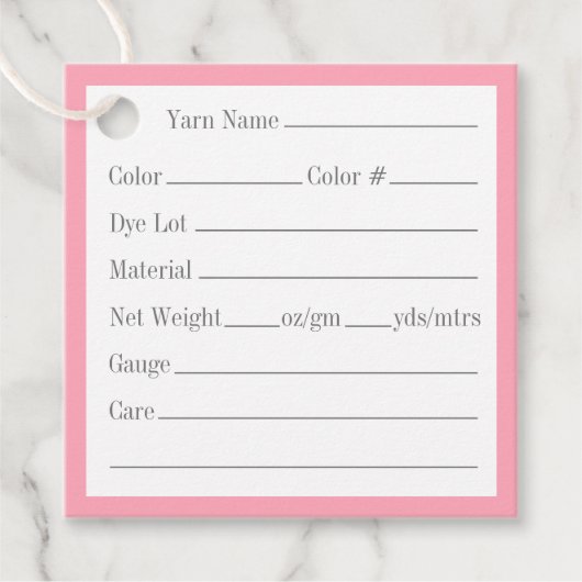 バラケルト結び目模様2"スクエアヤーンラベル フェイバータグ (正面)