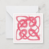 バラケルト結び目模様2.5インチスクエアフラットカード ノートカード (正面)