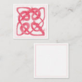 バラケルト結び目模様2.5インチスクエアフラットカード ノートカード (正面/裏面)