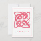 バラケルト結び目模様3.5x5サンキューフラットカード サンキューカード (正面)