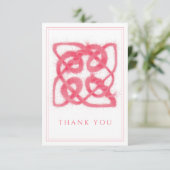 バラケルト結び目模様3.5x5サンキューフラットカード サンキューカード (スタンド正面)