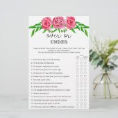 バラゲームの上または下ブライダルシャワー (スタンド正面)