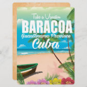 バラコア　グァンタナモ県　キューバ　ビーチバケーション　ポスター 招待状 (正面/裏面)