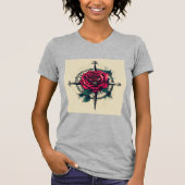 バラコンパスタトゥーアートティーシャツ Tシャツ (正面)