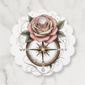 バラコンパスタトゥーインスパイアデザイン フェイバータグ (裏面)