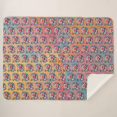 「バラコンパス:愛と至福の象徴」 シェルパブランケット (正面(横))