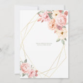 バラコーナー幾何結婚学フレーム 招待状 (裏面)