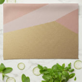 バラゴールデンアワージオメトリ キッチンタオル (折り畳み)