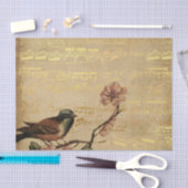 バラゴールデンソングバードヴィンテージミュージックノートガーデン 薄葉紙 (クラフト)